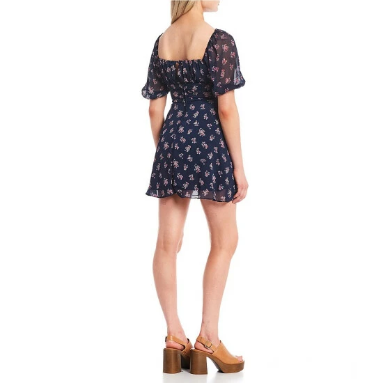Best Pirce ๐ฏ B. Darlin Short Puff Sleeve Sweetheart Neck Floral Babydoll ๐ Dress Navy/blush ๐ฅฐ 4 Best Pirce ๐ฏ B. Darlin Short Puff Sleeve Sweetheart Neck Floral Babydoll ๐ Dress Navy/blush ๐ฅฐ - Image 2