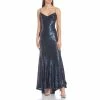 Best Pirce 🛒 B. Darlin Spaghetti-Strap V-Neck Low Back Sequined Slim Long 👗 Dress Navy ⌛ -B. Darlin shop unnamed file 1059