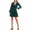 Cheap 🥰 B. Darlin Puffed-Sleeve Windowpane-Plaid Shift 👗 Dress Hunter Green 😍