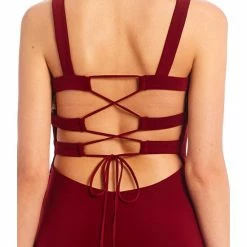 Flash Sale 👏 B. Darlin Sleeveless Square-Neck Crossed Tie-Back Sheath 👗 Dress Navy 🥰 -B. Darlin shop unnamed file 1196