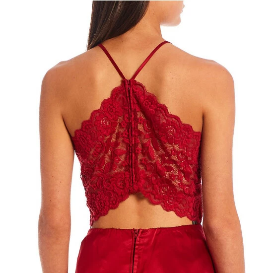 Buy ๐ฅฐ B. Darlin V-Neck Lace-Bra-Back Fit-and-Flare Satin ๐ Dress Crimson ๐ 10 Buy ๐ฅฐ B. Darlin V-Neck Lace-Bra-Back Fit-and-Flare Satin ๐ Dress Crimson ๐ - Image 8