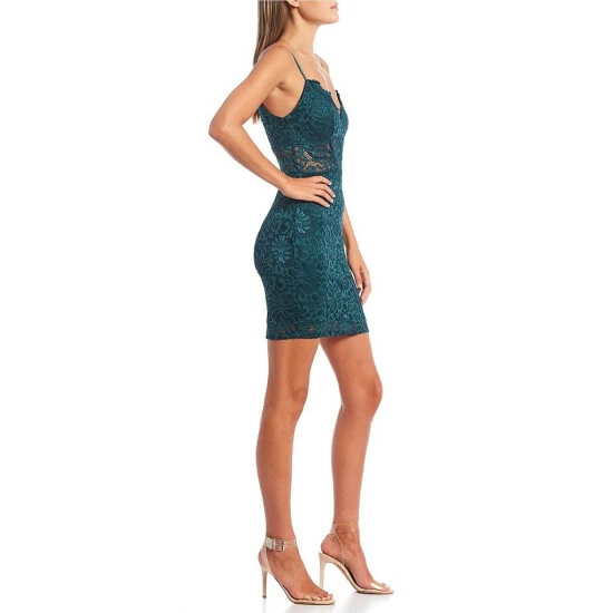 Brand new 😀 B. Darlin Sleeveless Corset Patterned-Lace Sheath 👗 Dress Hunter 👍 5 Brand new 😀 B. Darlin Sleeveless Corset Patterned-Lace Sheath 👗 Dress Hunter 👍 - Image 3