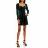 Cheap 😉 B. Darlin Long Sleeve Sweetheart Neck Velvet Fit-And-Flare 👗 Dress Hunter 🎁
