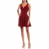 Best Sale 😉 B. Darlin Sleeveless V-Neck Open Back Skater 👗 Dress Burgundy 🎉 -B. Darlin shop unnamed file 387