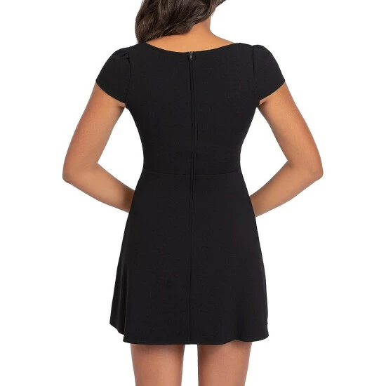 Cheap βοΈ B. Darlin Cap Sleeve Scoop-Neck A-Line π Dress Black π 4 Cheap βοΈ B. Darlin Cap Sleeve Scoop-Neck A-Line π Dress Black π - Image 2