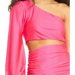 New 🎁 B. Darlin One-Shoulder Blouson Long Sleeve Cut Out Waist Ruched Shiny-Knit 👗 Dress Bright Fuchsia 🛒 9 New 🎁 B. Darlin One-Shoulder Blouson Long Sleeve Cut Out Waist Ruched Shiny-Knit 👗 Dress Bright Fuchsia 🛒 -B. Darlin shop unnamed file 417
