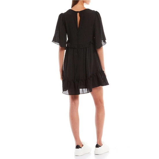 Buy โญ B. Darlin Short Sleeve V-Neck Ruffle Baby Doll ๐ Dress Black ๐ฅฐ 4 Buy โญ B. Darlin Short Sleeve V-Neck Ruffle Baby Doll ๐ Dress Black ๐ฅฐ - Image 2