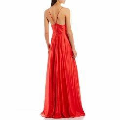 Wholesale 💯 B. Darlin Spaghetti Strap V-Neck Side Slit Satin Long 👗 Dress Azarine 🛒 -B. Darlin shop unnamed file 529