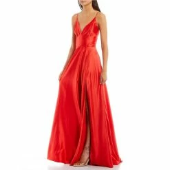 Wholesale 💯 B. Darlin Spaghetti Strap V-Neck Side Slit Satin Long 👗 Dress Azarine 🛒 -B. Darlin shop unnamed file 530