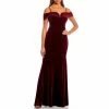 Best Sale 🤩 B. Darlin Velvet Mermaid Long 👗 Dress Burgundy 💯 -B. Darlin shop unnamed file 561