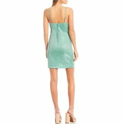 Brand new 😍 B. Darlin Spaghetti Strap Square-Neck Glitter Slip 👗 Dress Gold 🌟 -B. Darlin shop unnamed file 660