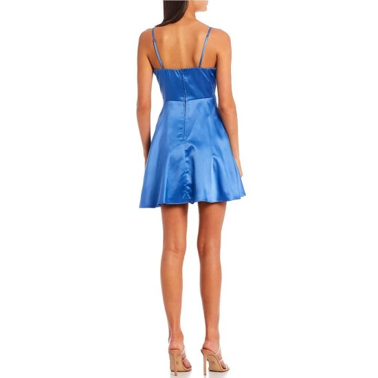 Wholesale โ B. Darlin Spaghetti Strap Satin Fit And Flare ๐ Dress Thunder ๐ 4 Wholesale โ B. Darlin Spaghetti Strap Satin Fit And Flare ๐ Dress Thunder ๐ - Image 2