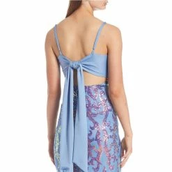 Deals 🧨 B. Darlin Spaghetti-Strap Square-Neck Tie-Back Embroidery Pattern Sequined Mesh Ball Gown Periwinkle/pink 🧨 -B. Darlin shop unnamed file 702