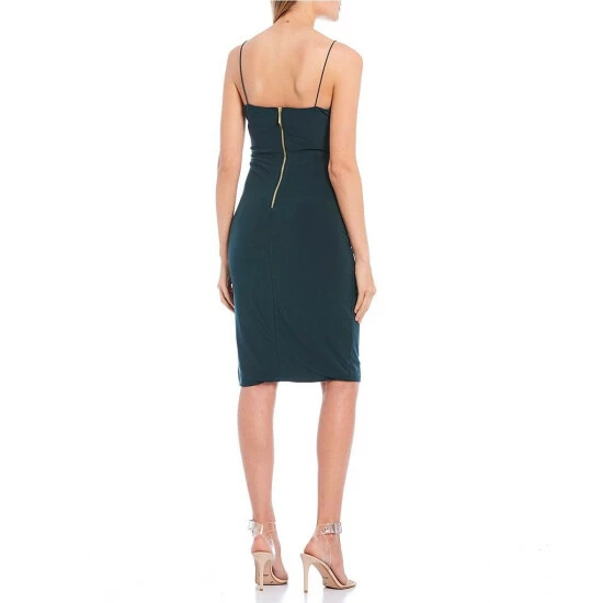 Coupon 😍 B. Darlin Spaghetti Strap Rounded Slit Hem Knee Length 👗 Dress Black 😀 7 Coupon 😍 B. Darlin Spaghetti Strap Rounded Slit Hem Knee Length 👗 Dress Black 😀 - Image 5