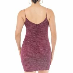 Budget 👏 B. Darlin Bungee Spaghetti Strap Glittered Pattern Slinky Knit Bodycon 👗 Dress White/silver ✨ -B. Darlin shop unnamed file 741