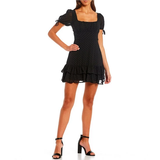 Coupon π₯° B. Darlin Short Sleeve Fit-And-Flare Dotted Mesh π Dress Black β€οΈ 3 Coupon π₯° B. Darlin Short Sleeve Fit-And-Flare Dotted Mesh π Dress Black β€οΈ