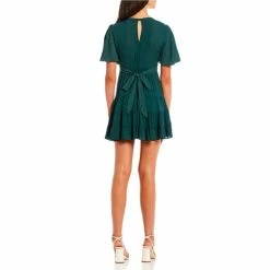 Best reviews of ⌛ B. Darlin Flutter Short-Sleeve Deep V-Neck Ruffled Tier Fit-And-Flare 👗 Dress Hunter 😀 -B. Darlin shop unnamed file 80