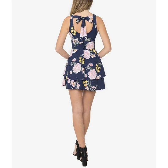 Flash Sale โจ B. Darlin Sleeveless Floral-Printed Fit-And-Flare Double Hem ๐ Dress Blue/multi ๐ 5 Flash Sale โจ B. Darlin Sleeveless Floral-Printed Fit-And-Flare Double Hem ๐ Dress Blue/multi ๐ - Image 3