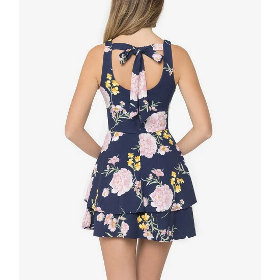 Flash Sale โจ B. Darlin Sleeveless Floral-Printed Fit-And-Flare Double Hem ๐ Dress Blue/multi ๐ 8 Flash Sale โจ B. Darlin Sleeveless Floral-Printed Fit-And-Flare Double Hem ๐ Dress Blue/multi ๐ - Image 6