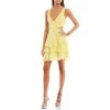 Coupon 🧨 B. Darlin Sleeveless Deep V-Neck Cut-Out Mesh-Tiered Tank 👗 Dress Yellow 😉 -B. Darlin shop unnamed file 908