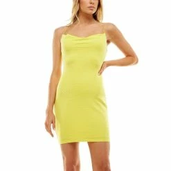 Flash Sale 🛒 B. Darlin Cowl Neck Cut Out Back Sequin Dotted Sheath 👗 Dress Yellow 🧨 -B. Darlin shop unnamed file 950